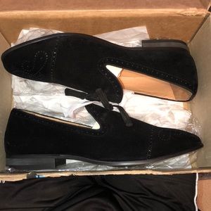 Black suede loafers / dress shoes